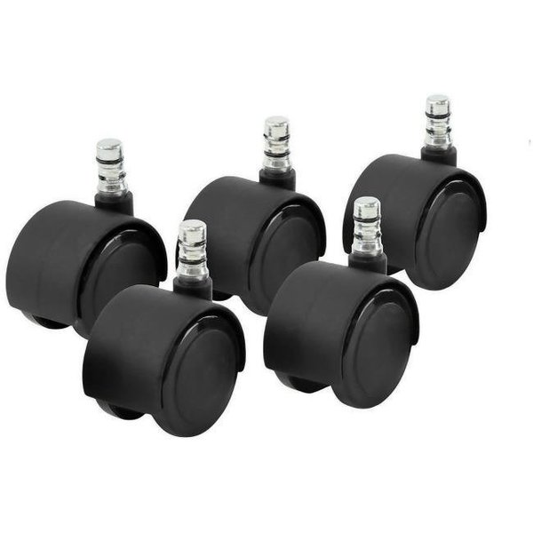 Master Caster Co Master Caster MAS64330 Deluxe Noiseless Hard Casters; Black - 130 lbs MAS64330